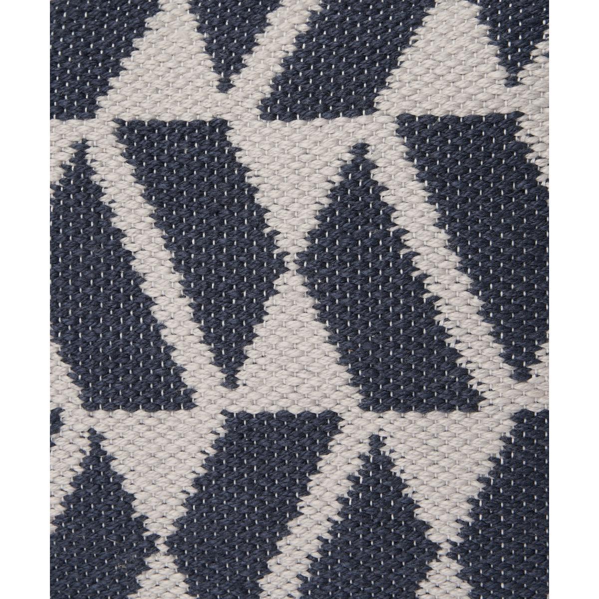 Oblique Indoor/ Outdoor Square Pouffe, Teal Blue & Grey – image 6