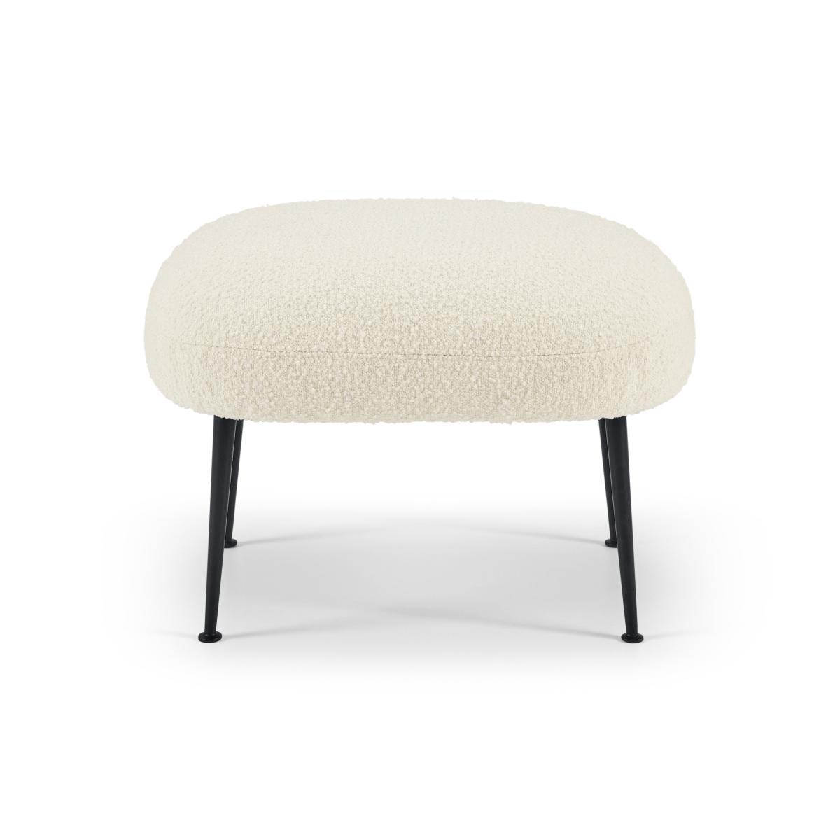 Bonnie Footstool, Whitewash Boucle – image 6