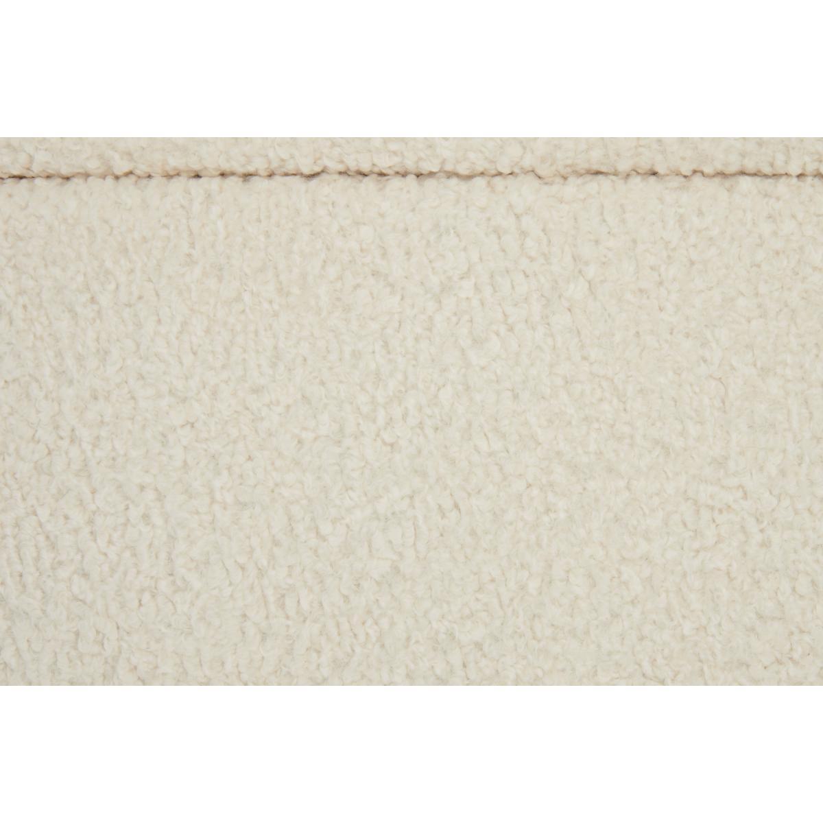 Abel Ottoman Storage Bench, Natural Faux Sheepskin & Brass – image 8