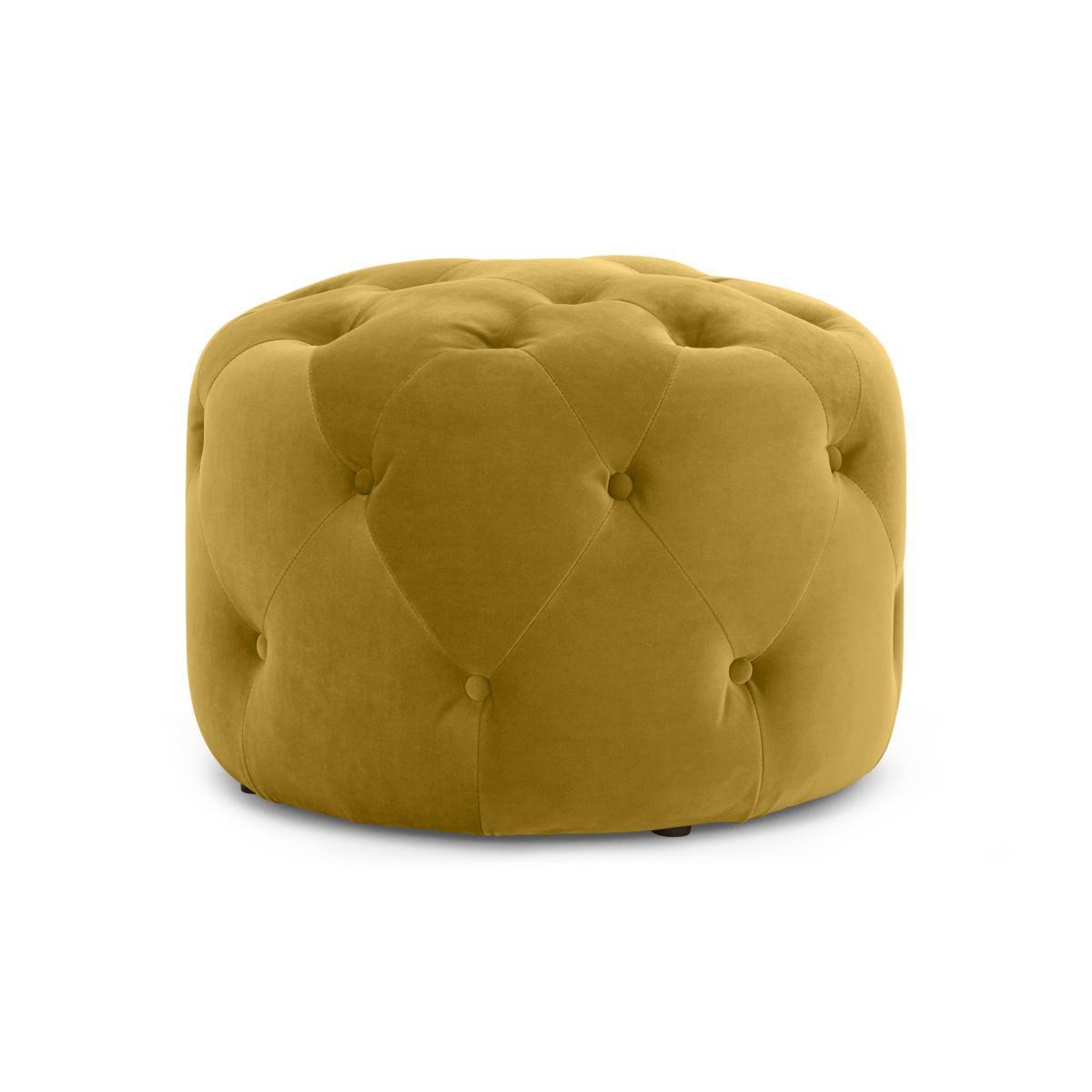 Hampton Small Round Pouffe, Antique Velvet – image 2