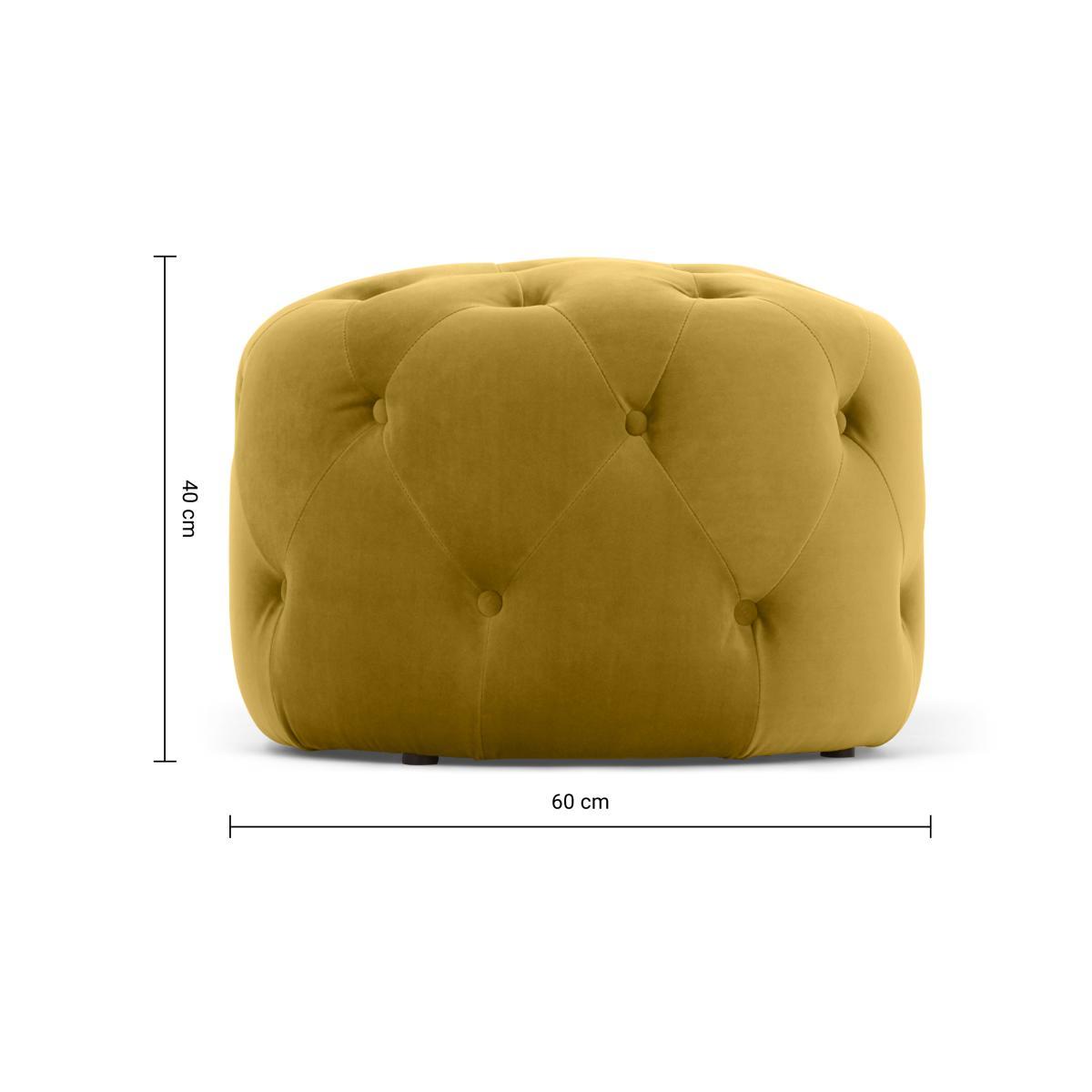 Hampton Small Round Pouffe, Antique Velvet – image 7
