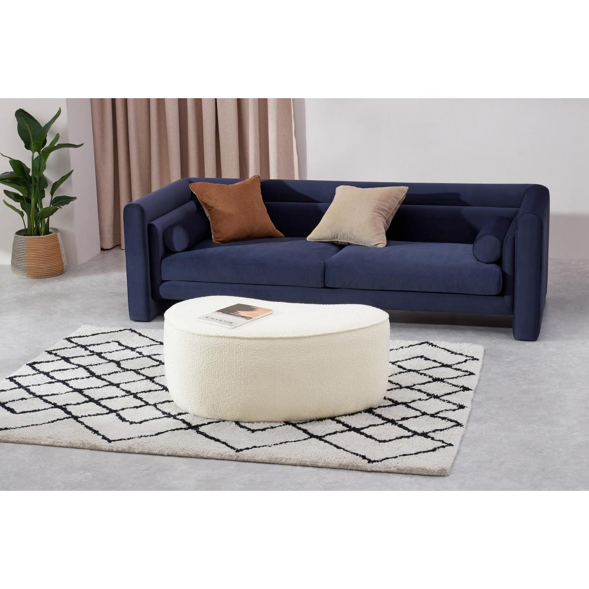 Kooper Pouffe, White Boucle – image 3