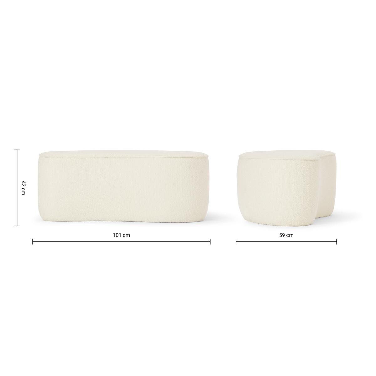 Kooper Pouffe, White Boucle – image 7