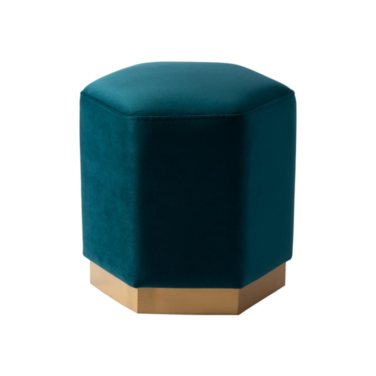 Senio Hexagonal stool Teal – image 1