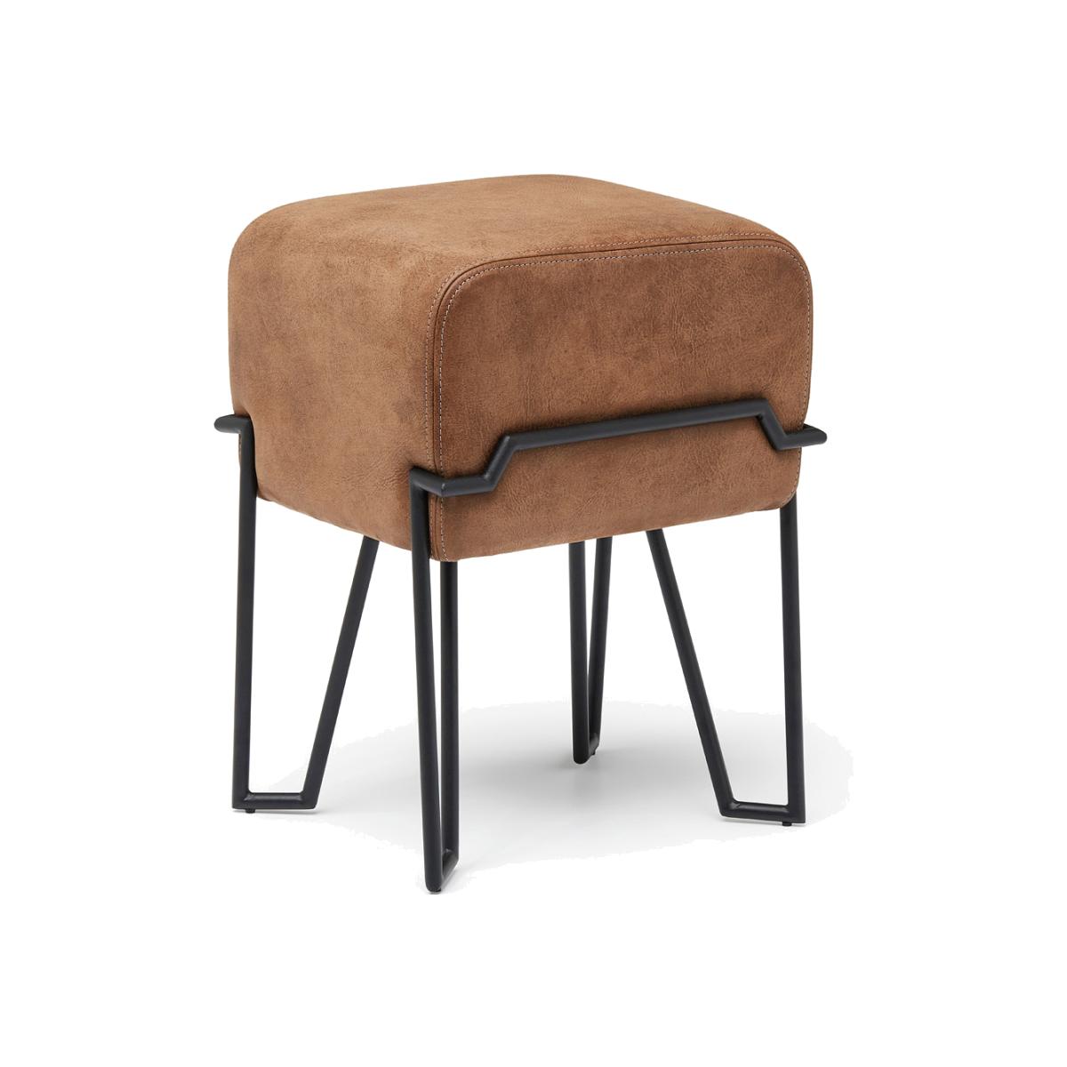 Puik Bokk stool Black-brown leather