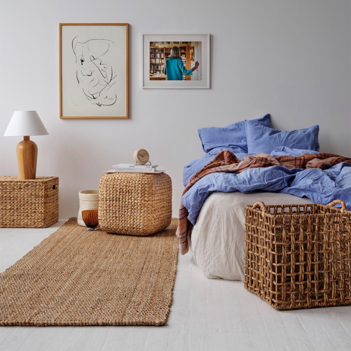 Dixie Lily pouf Natural water hyacinth square – image 2