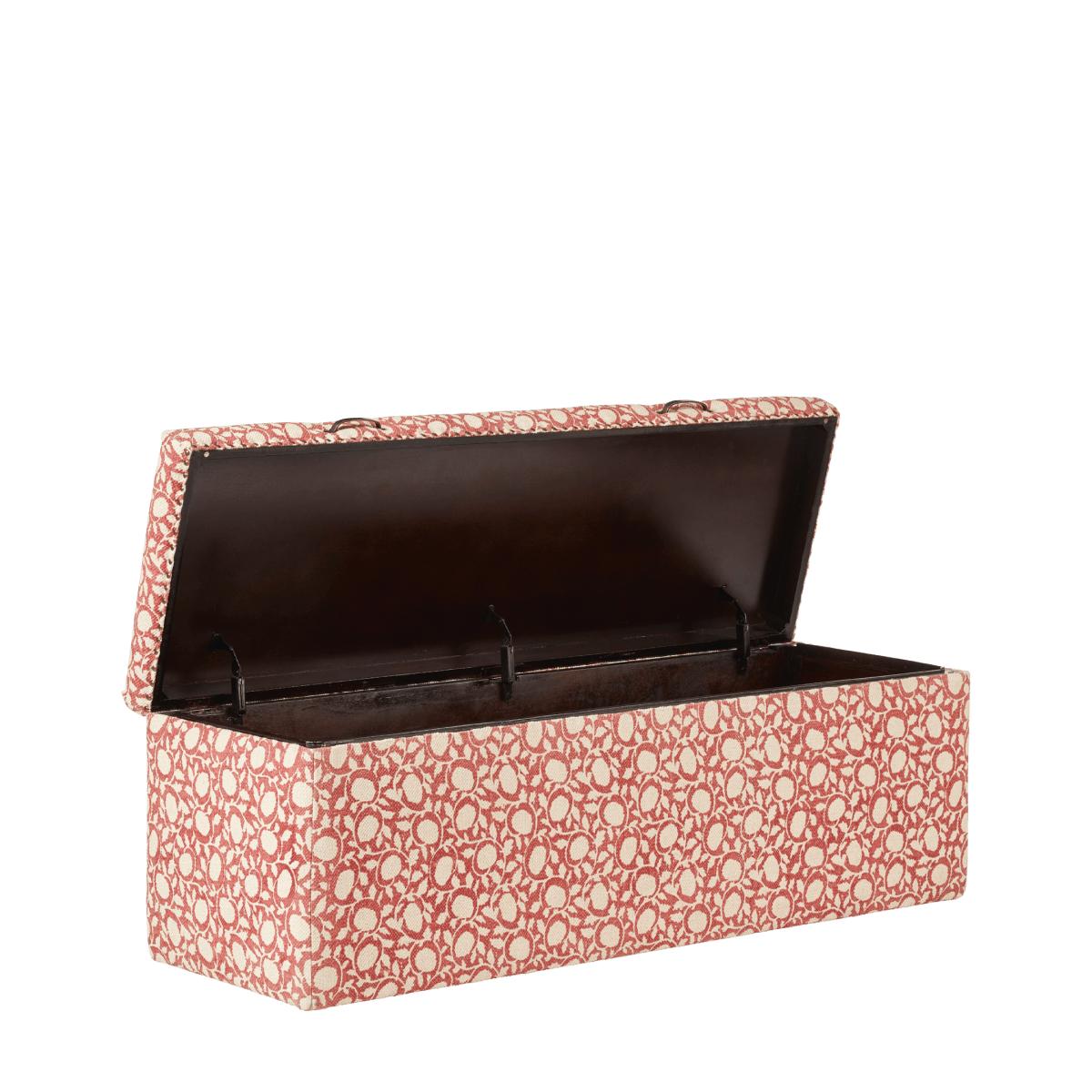 OKA, Mekar Upholstered Trunk - Washed Rust, Trunks, Cotton/Wood – image 5