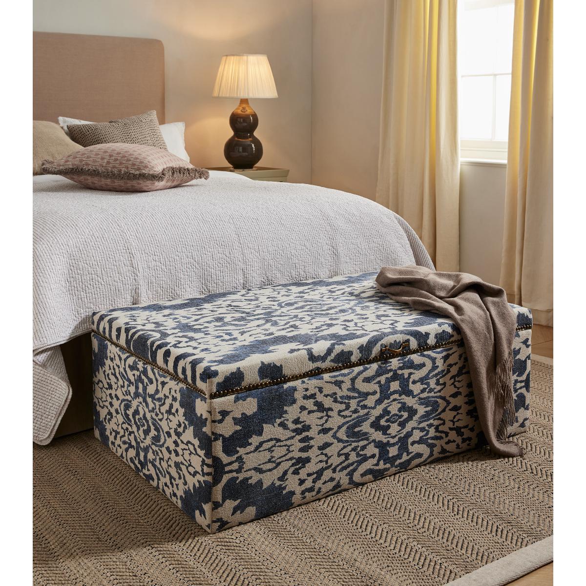 Nesbitt Upholstered Ottoman - Blue – image 3