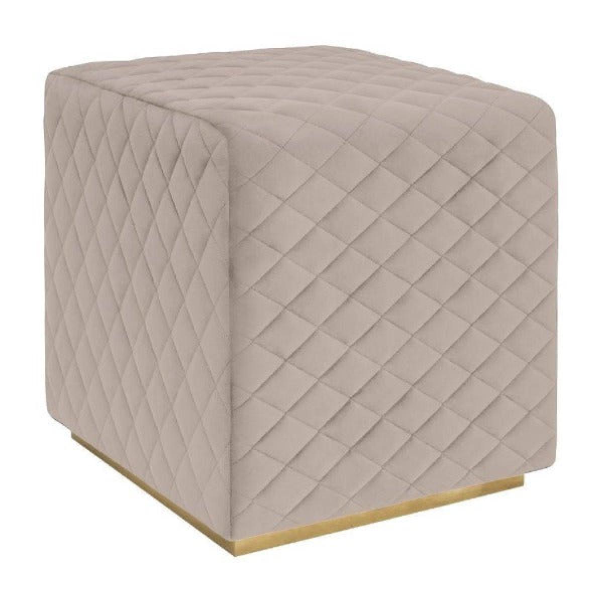 Liang & Eimil Giles Limestone Velvet Footstool – image 2