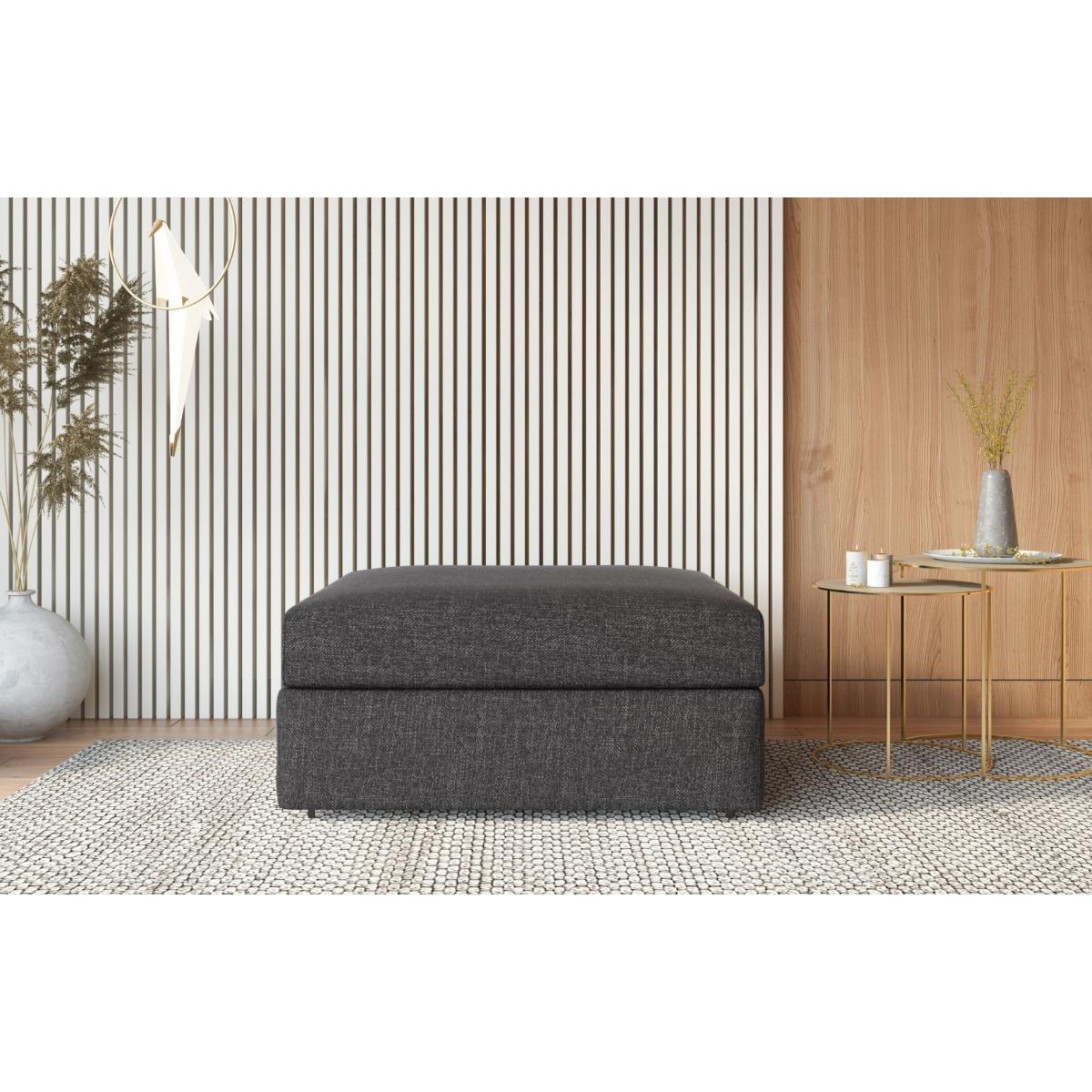 Cloud - Ottoman - Textured Dark Grey – image 1