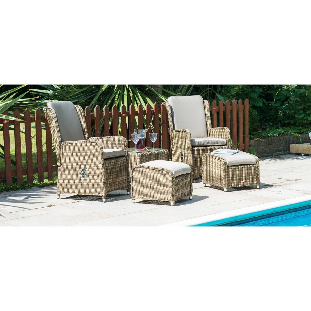 Katie Blake Seville High Back Reclining Chairs With Footstools – image 2