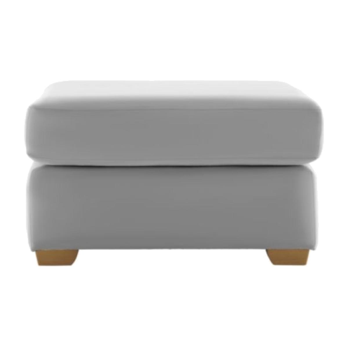 G Plan Chadwick Leather Storage Footstool With Show Wood
