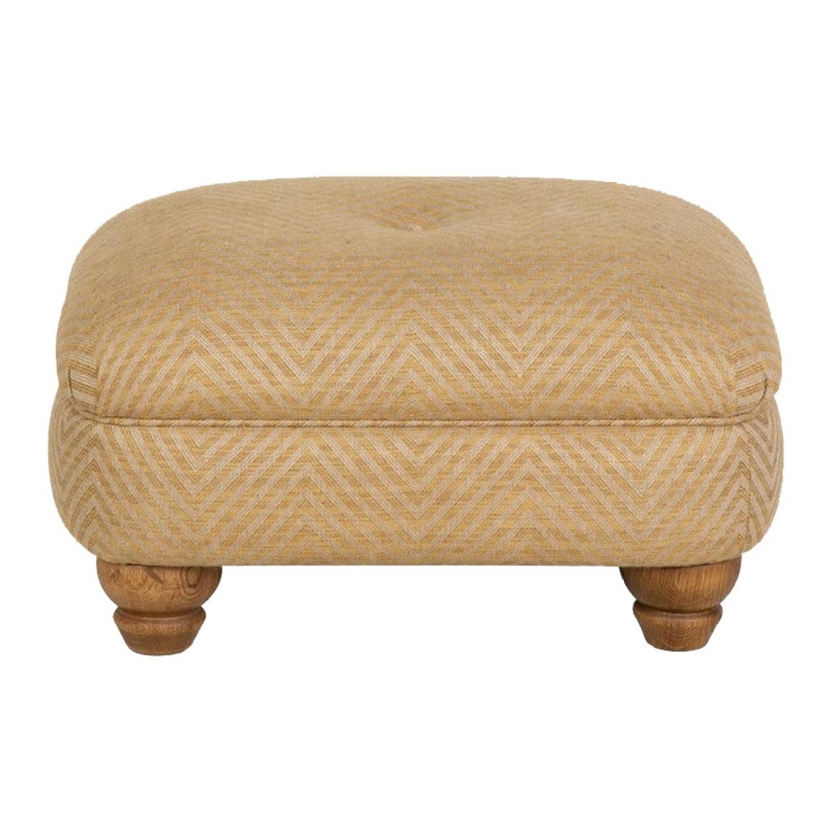 Wood Bros Buttoned Accent Footstool - Fabric - Grade E, Leather – image 2
