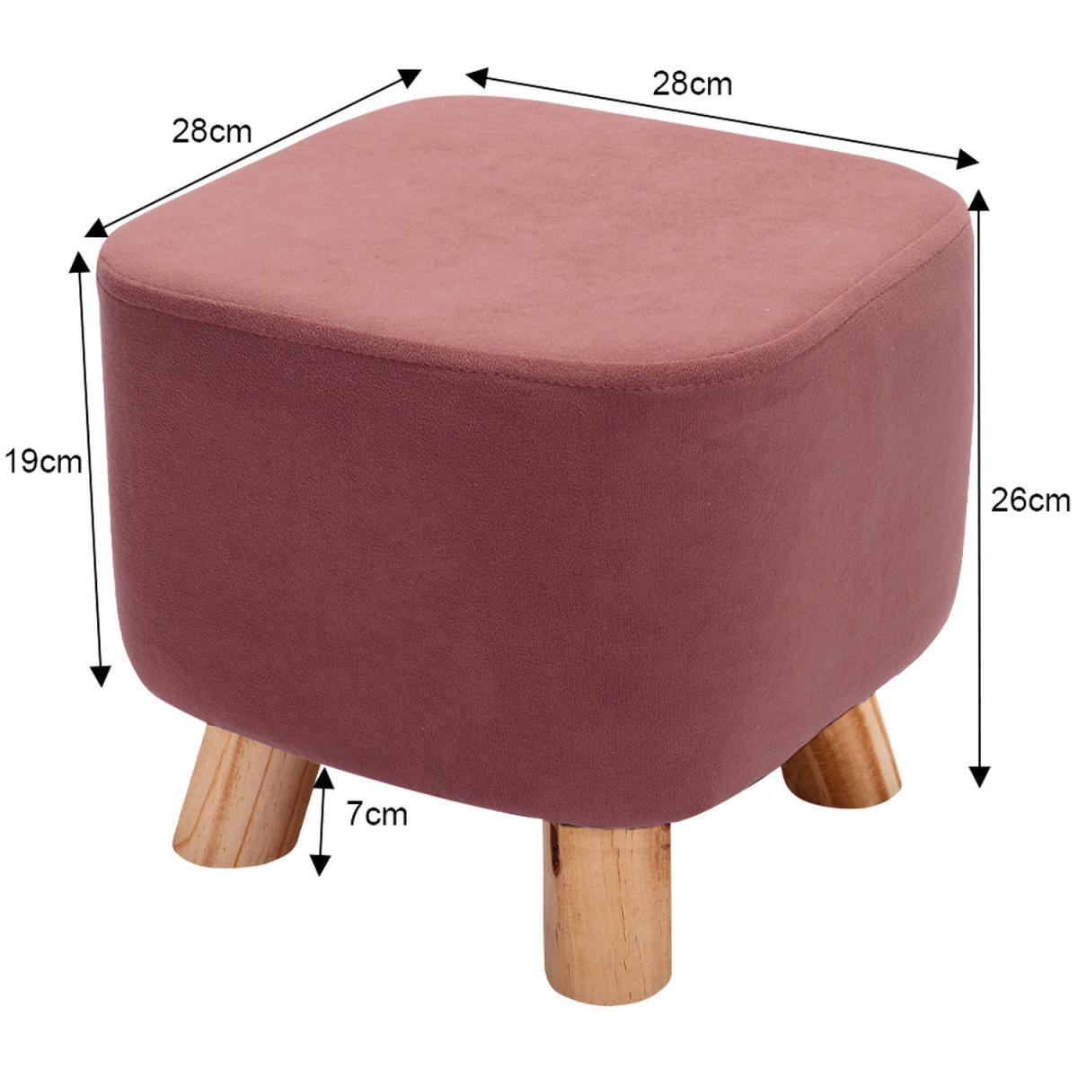 Velvet Footstools - Grey Pink – image 3
