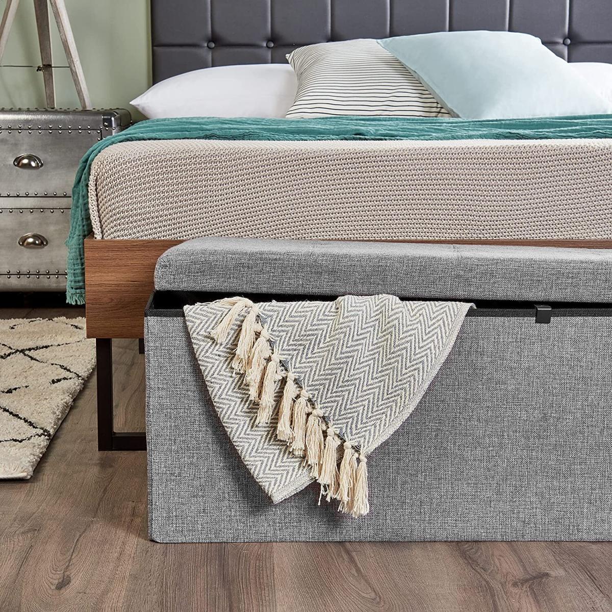 Ottoman Storage Box Large Grey 120L - Grey – image 2