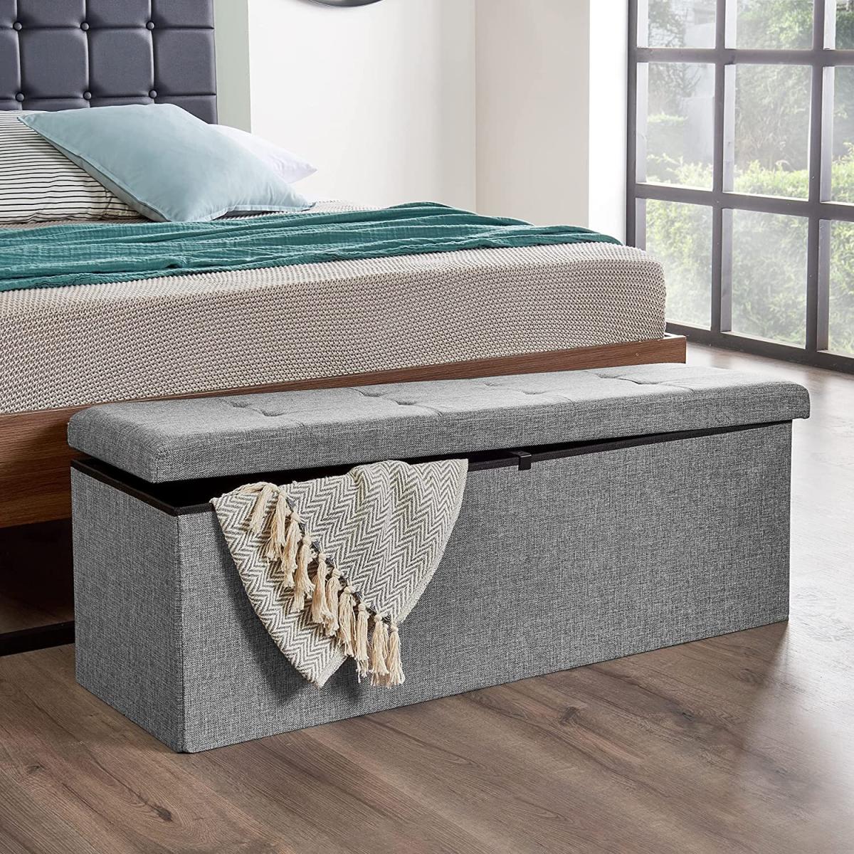 Ottoman Storage Box Large Grey 120L - Grey – image 3
