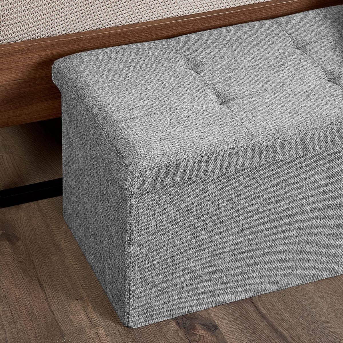 Ottoman Storage Box Large Grey 120L - Grey – image 4