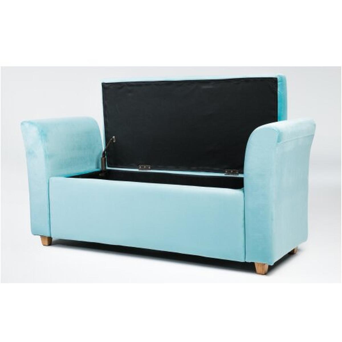 Emma Velvet Ottoman Padded Storage Bench(Emerald) - emerald – image 3