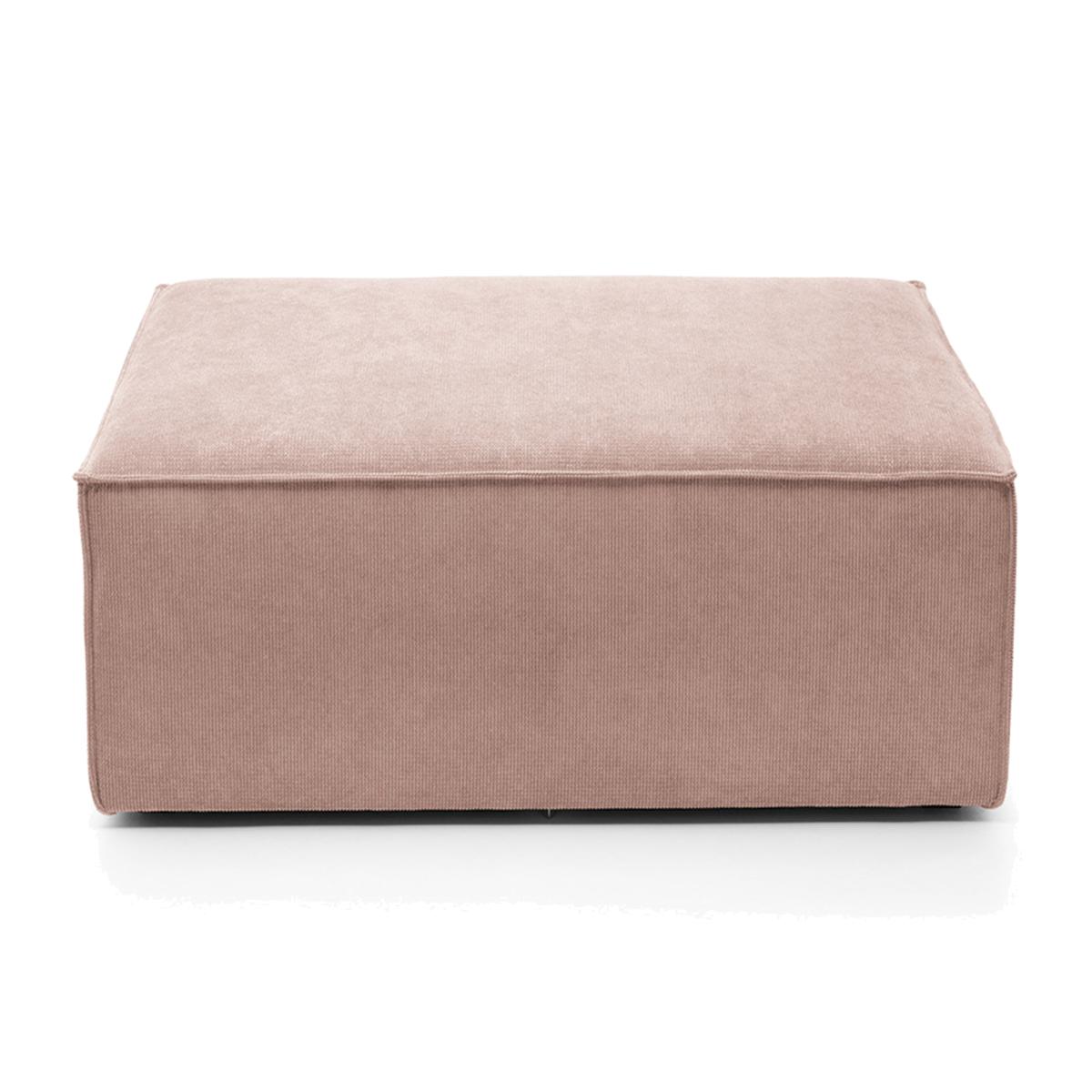Doris Footstool in Cord Chenille - Pink