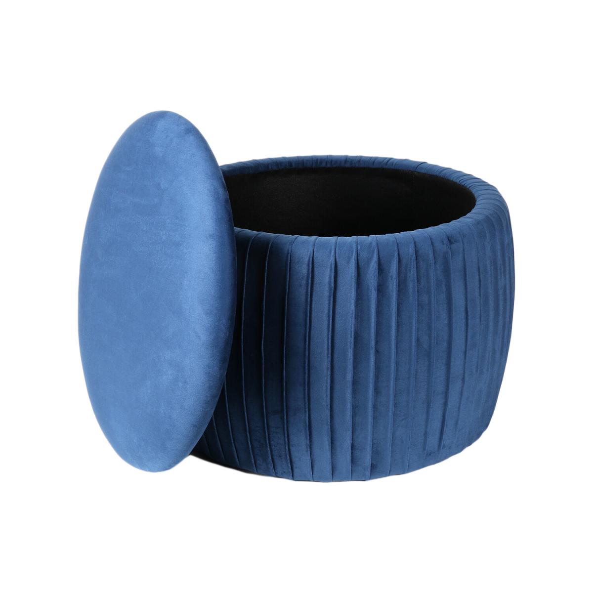 Pleated Eclipse Footstool - Navy – image 3