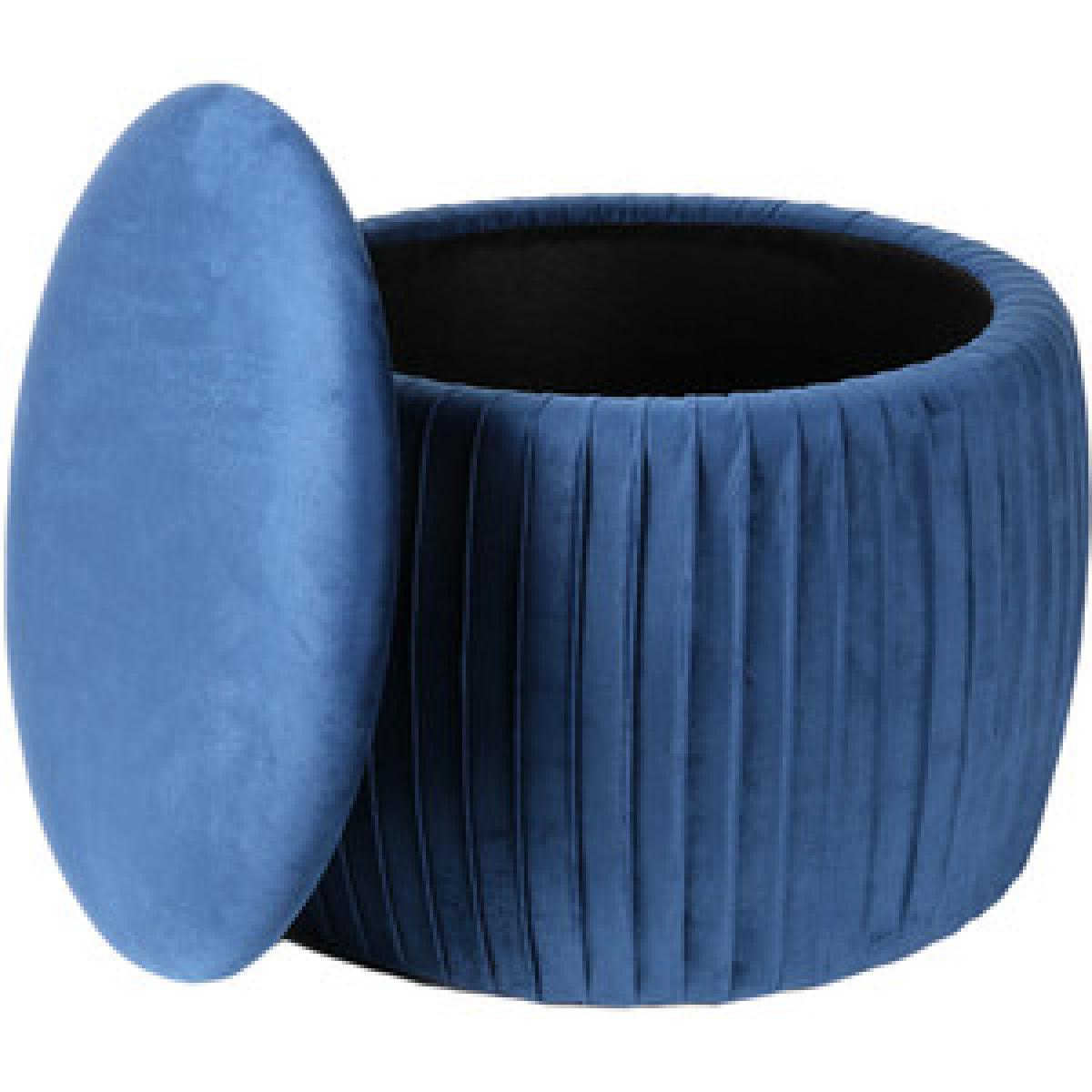 Pleated Eclipse Footstool - Navy – image 4
