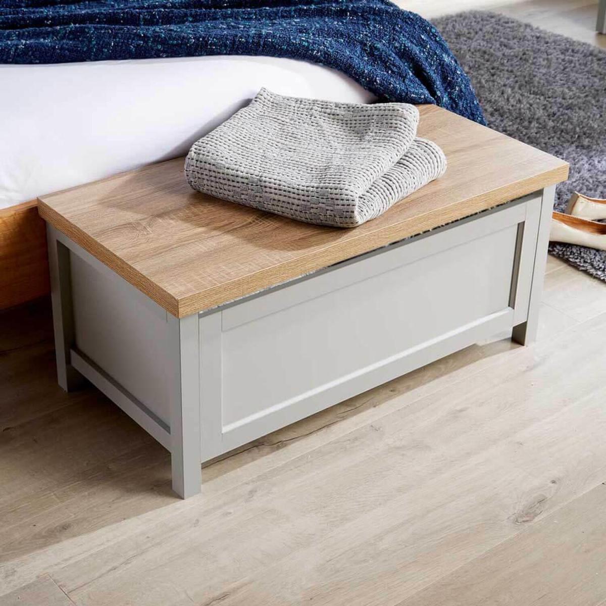 Avon Ottoman Storage Chest Unit - Grey – image 3