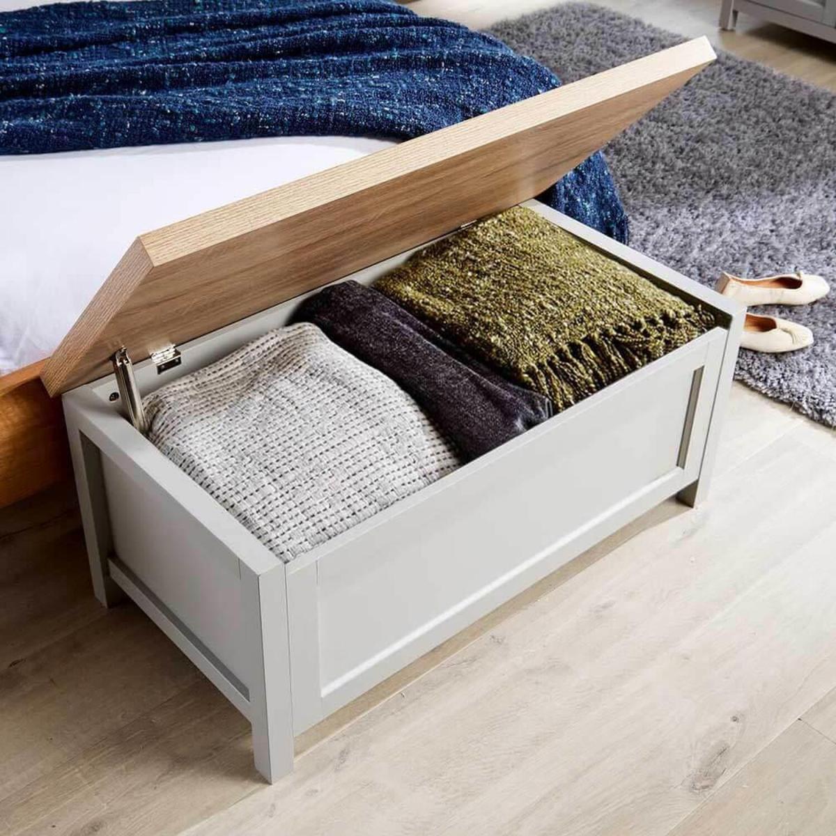 Avon Ottoman Storage Chest Unit - Grey – image 4