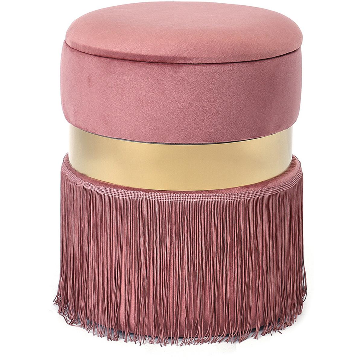 Tassel Storage Ottoman - Pink – image 4