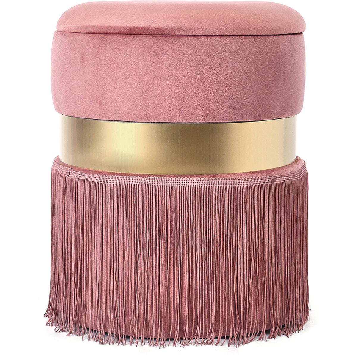 Tassel Storage Ottoman - Pink – image 5