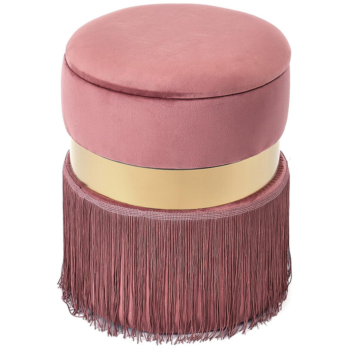 Tassel Storage Ottoman - Pink – image 8