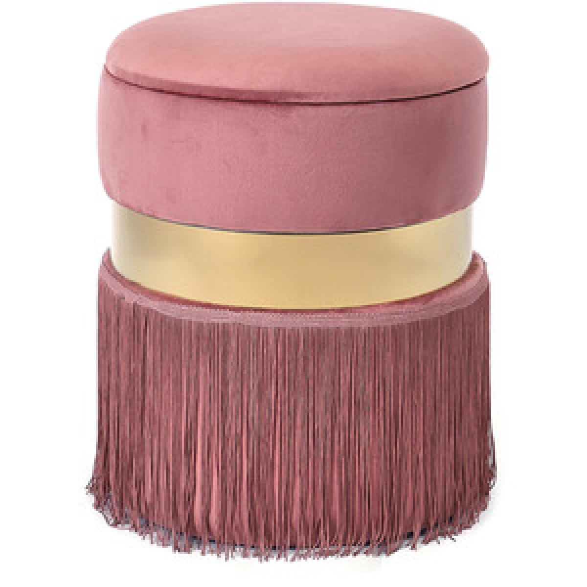 Tassel Storage Ottoman - Pink – image 9