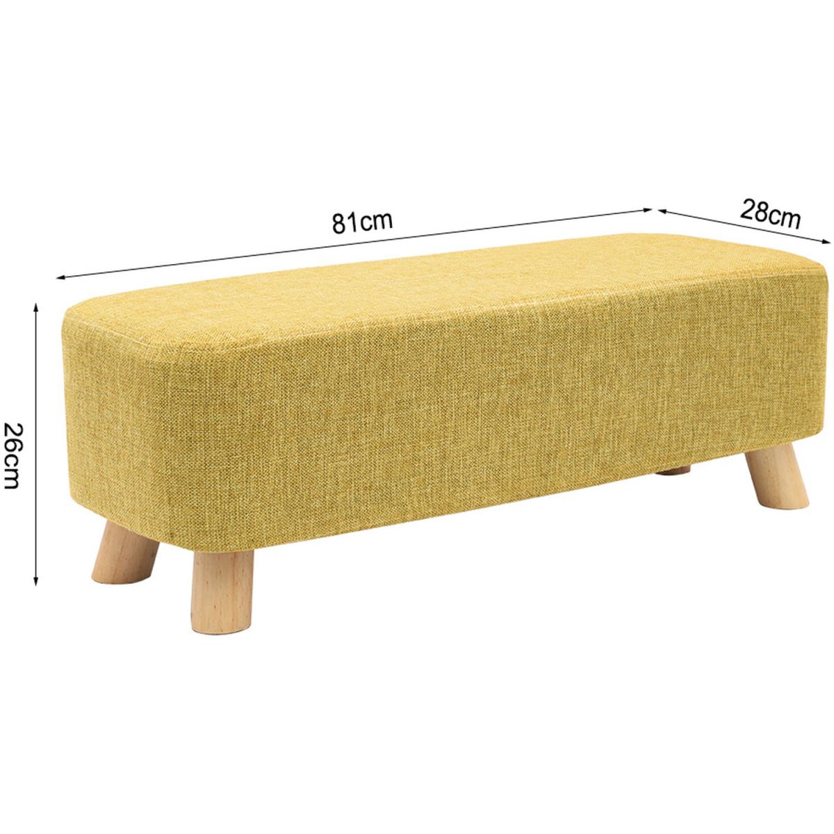Rectangle Accent Footstool - Yellow / 81cm – image 4
