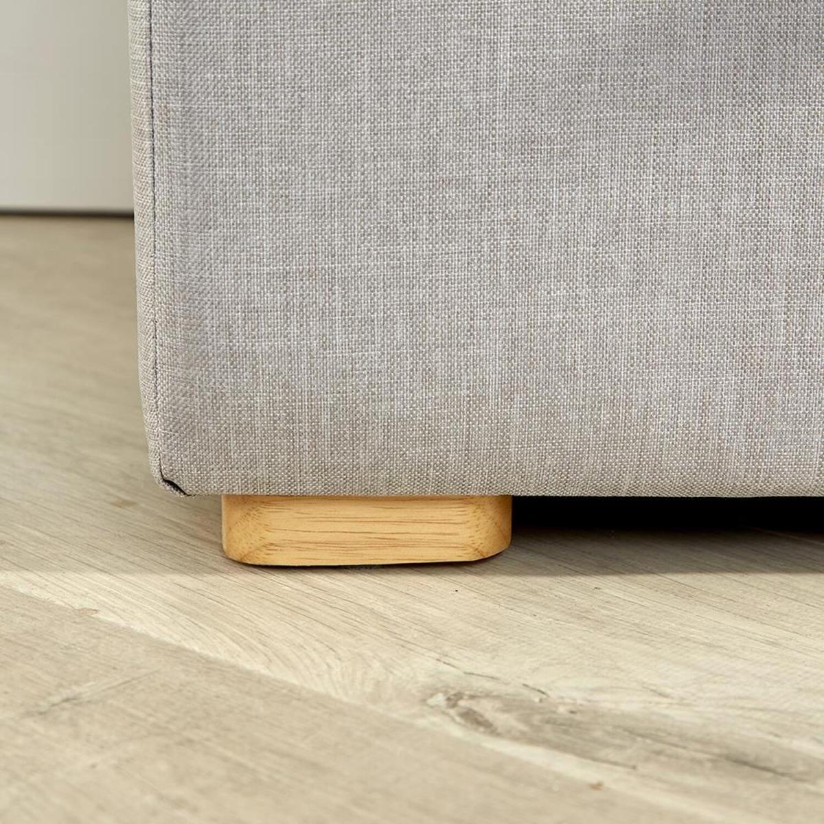 Scott Square Ottoman Storage Footstool - Light Grey - Light Grey – image 4