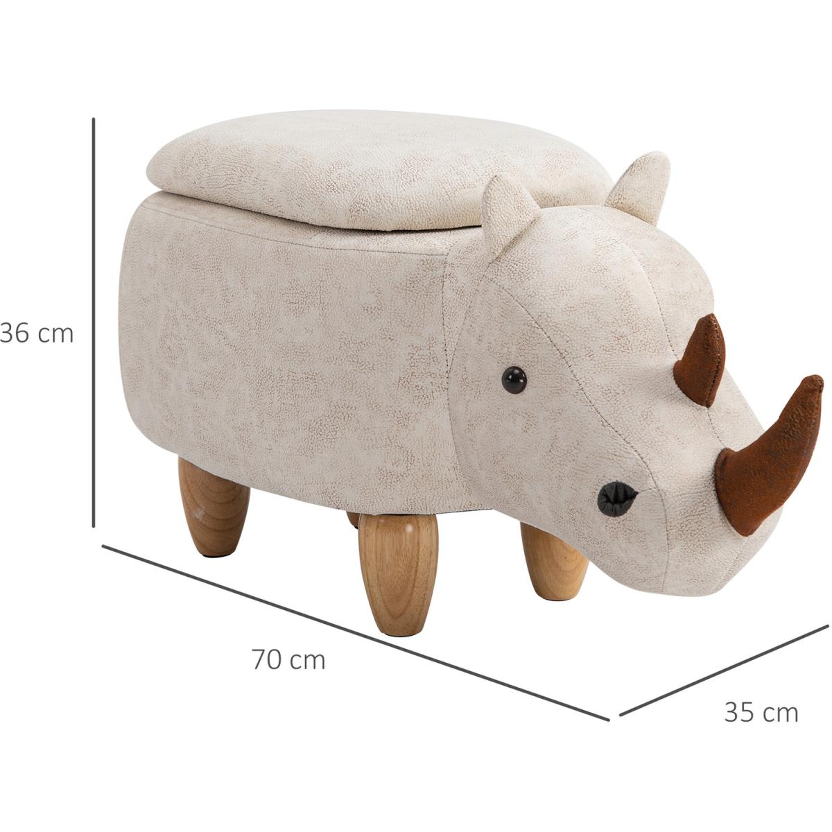 Rhino Storage Stool & Footrest with Wooden Frame - Grey – image 7