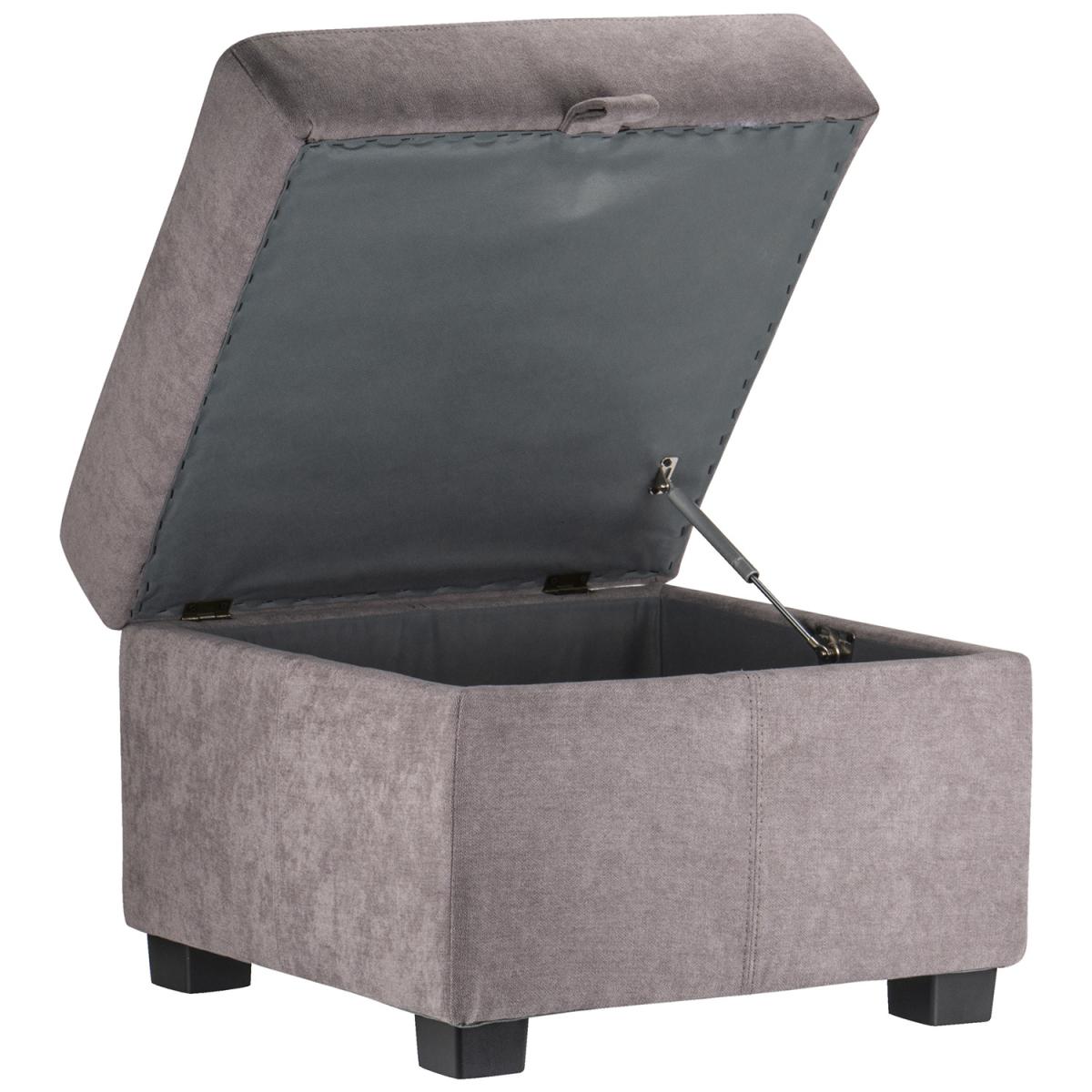 Ledbury Storage Ottoman - Light Grey – image 3