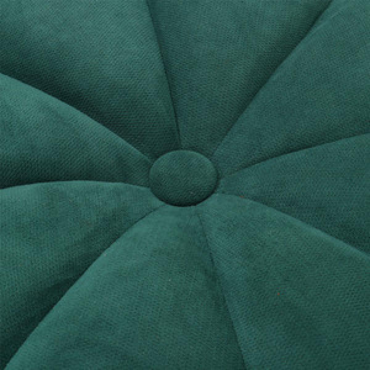 Pumpkin shape Upholstered Footstool - Dark Green / 55cm – image 7