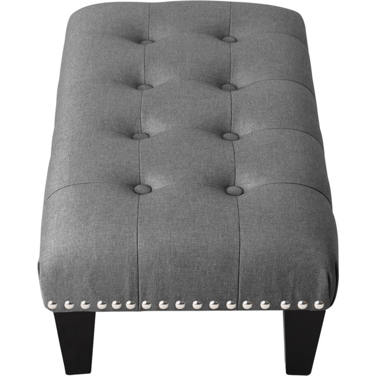 Rectangle Footstool - Light Grey / 71cm – image 2