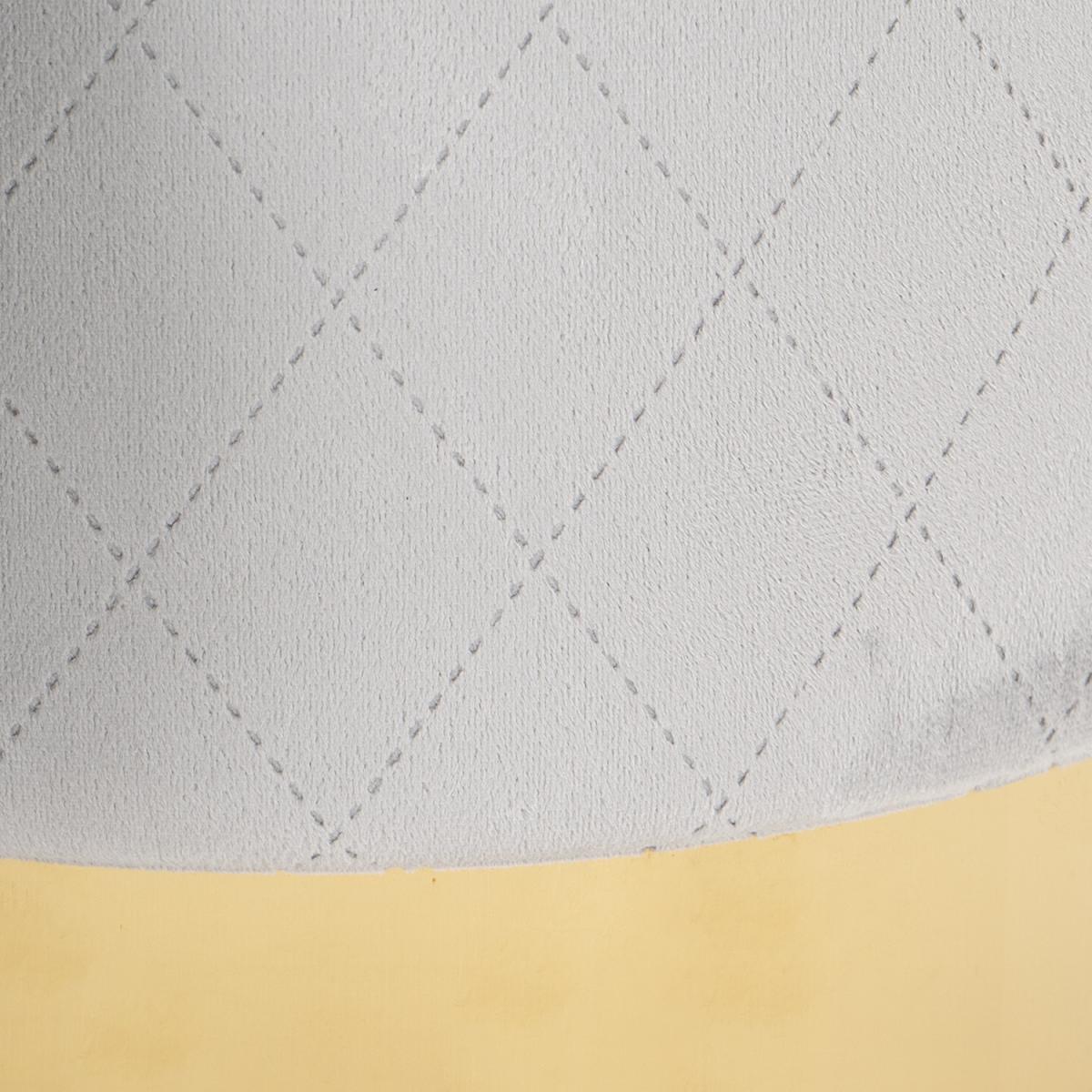 Grey Quilted Storage Stool – image 4
