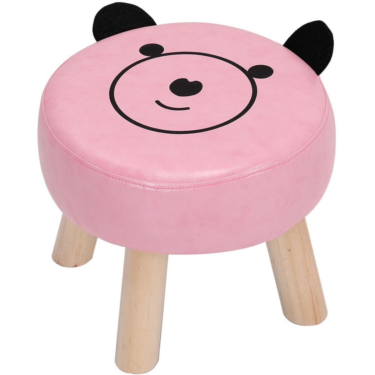 Round Smile Face Ottoman - Pink – image 3