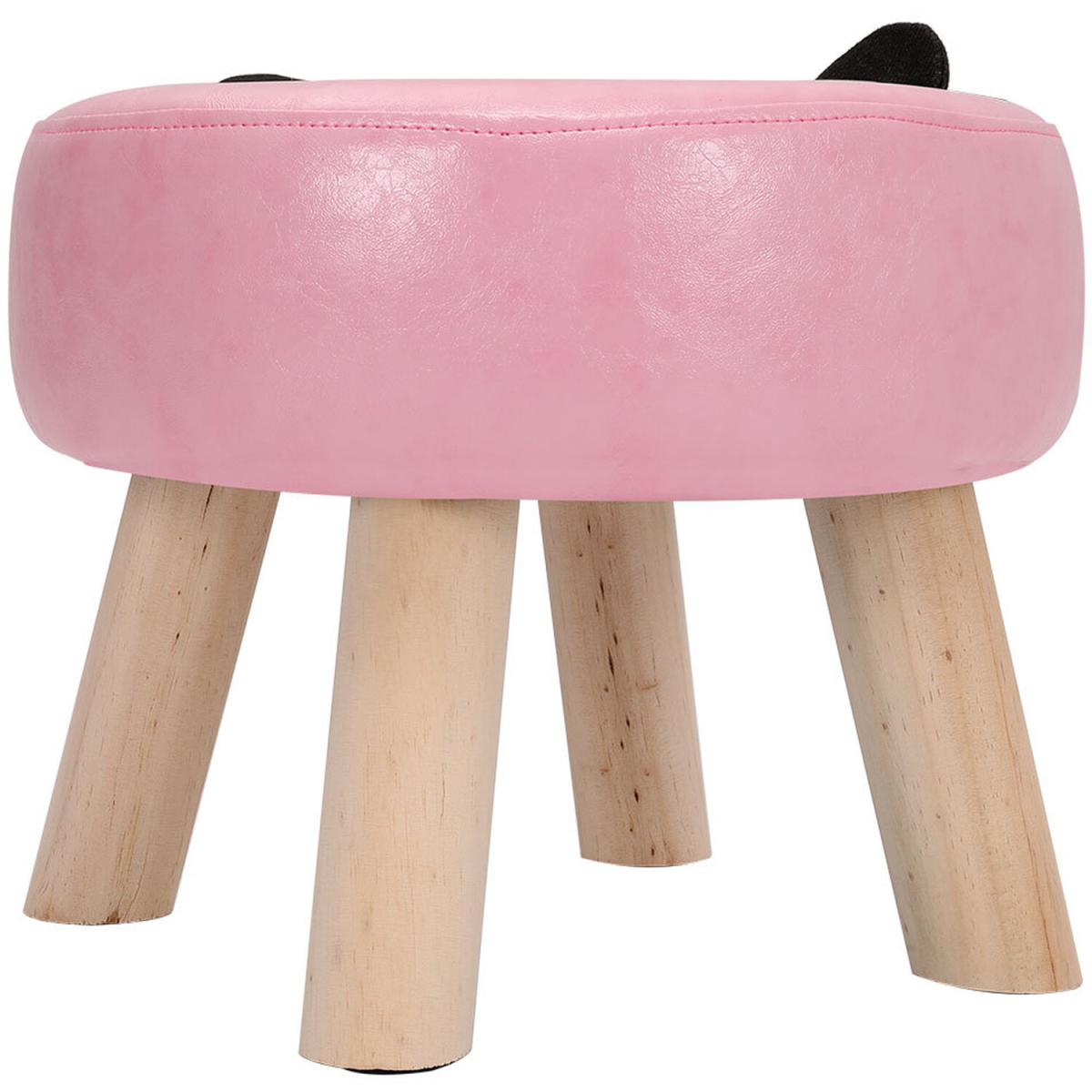Round Smile Face Ottoman - Pink – image 5
