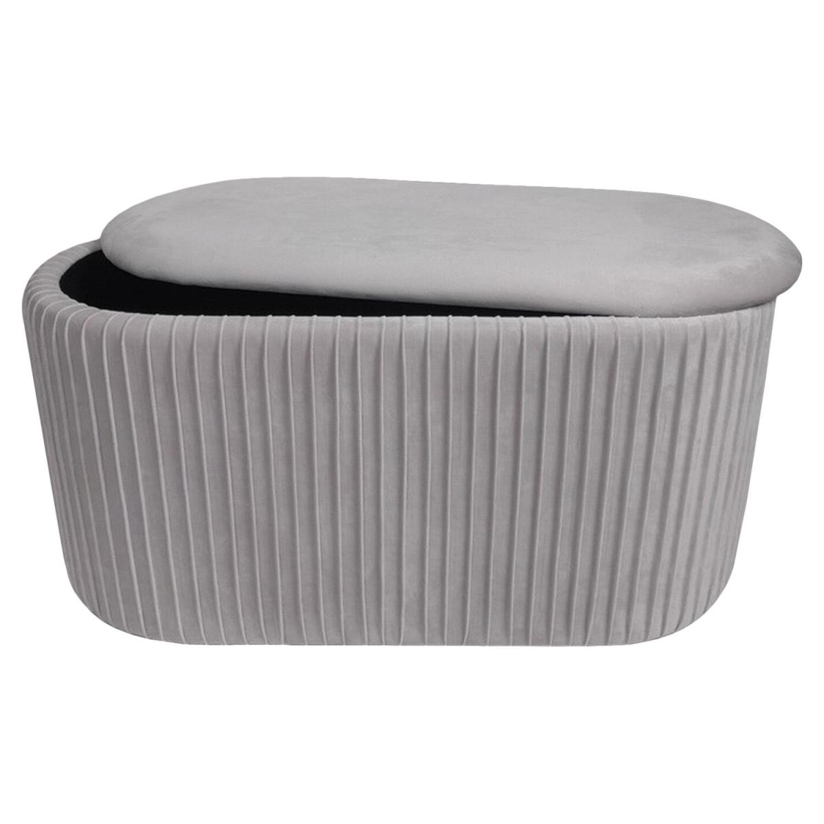 Pleated Oval Ottoman - Blush – image 4