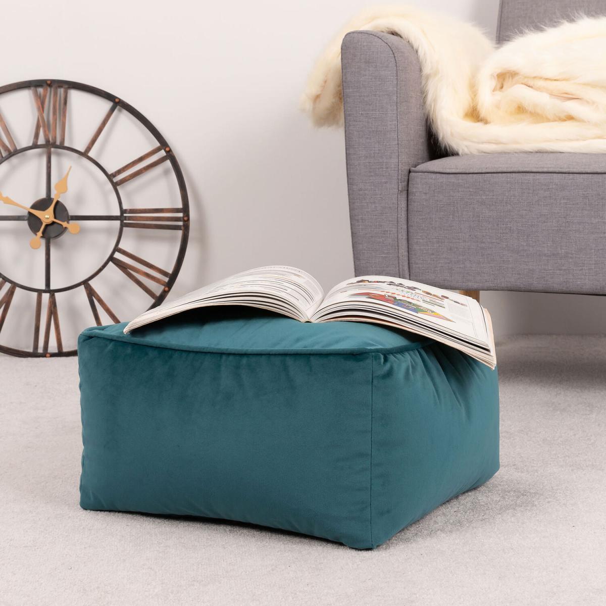 icon Velvet Footstool - Forest Green – image 9