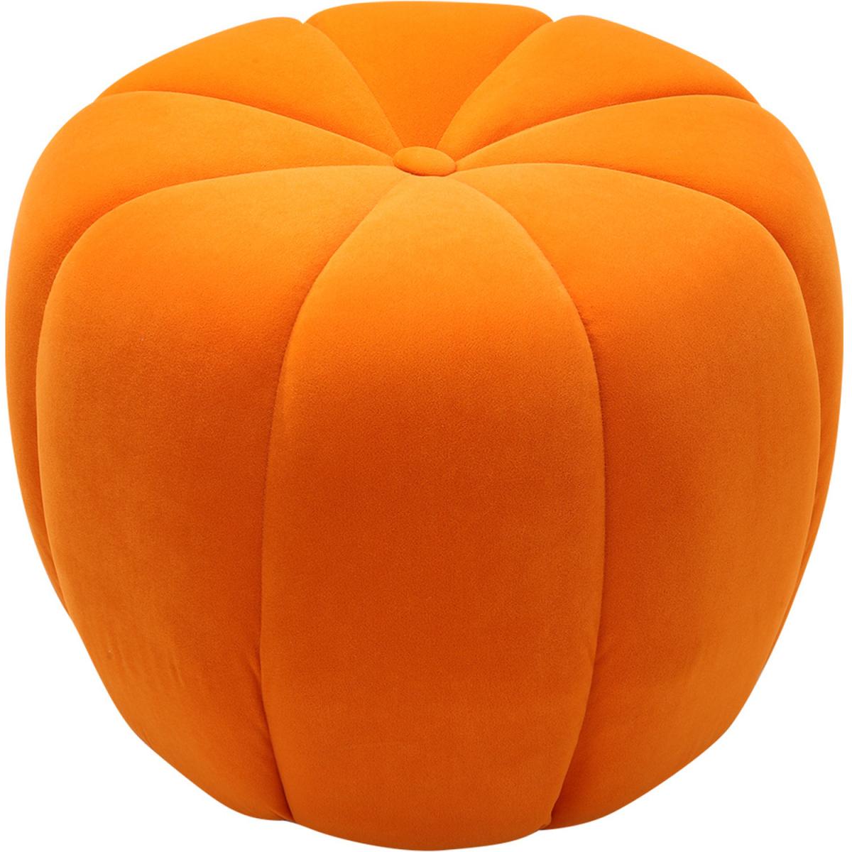 Pumpkin shaped Upholstered Footstool - Pink / 45cm – image 19