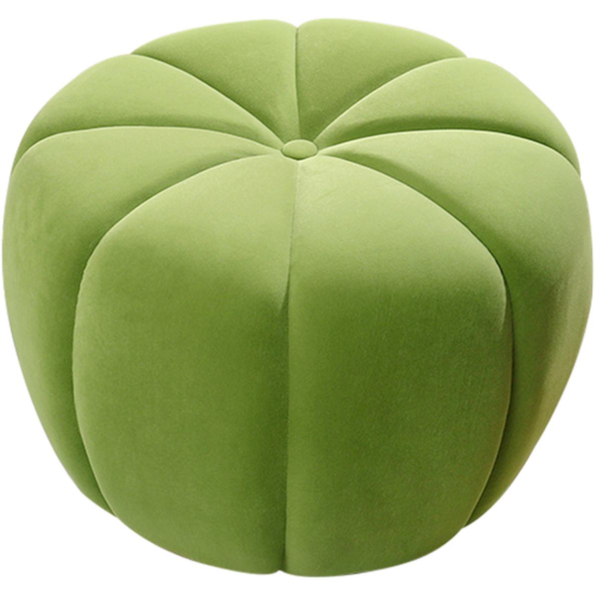 Pumpkin shaped Upholstered Footstool - Pink / 45cm – image 23