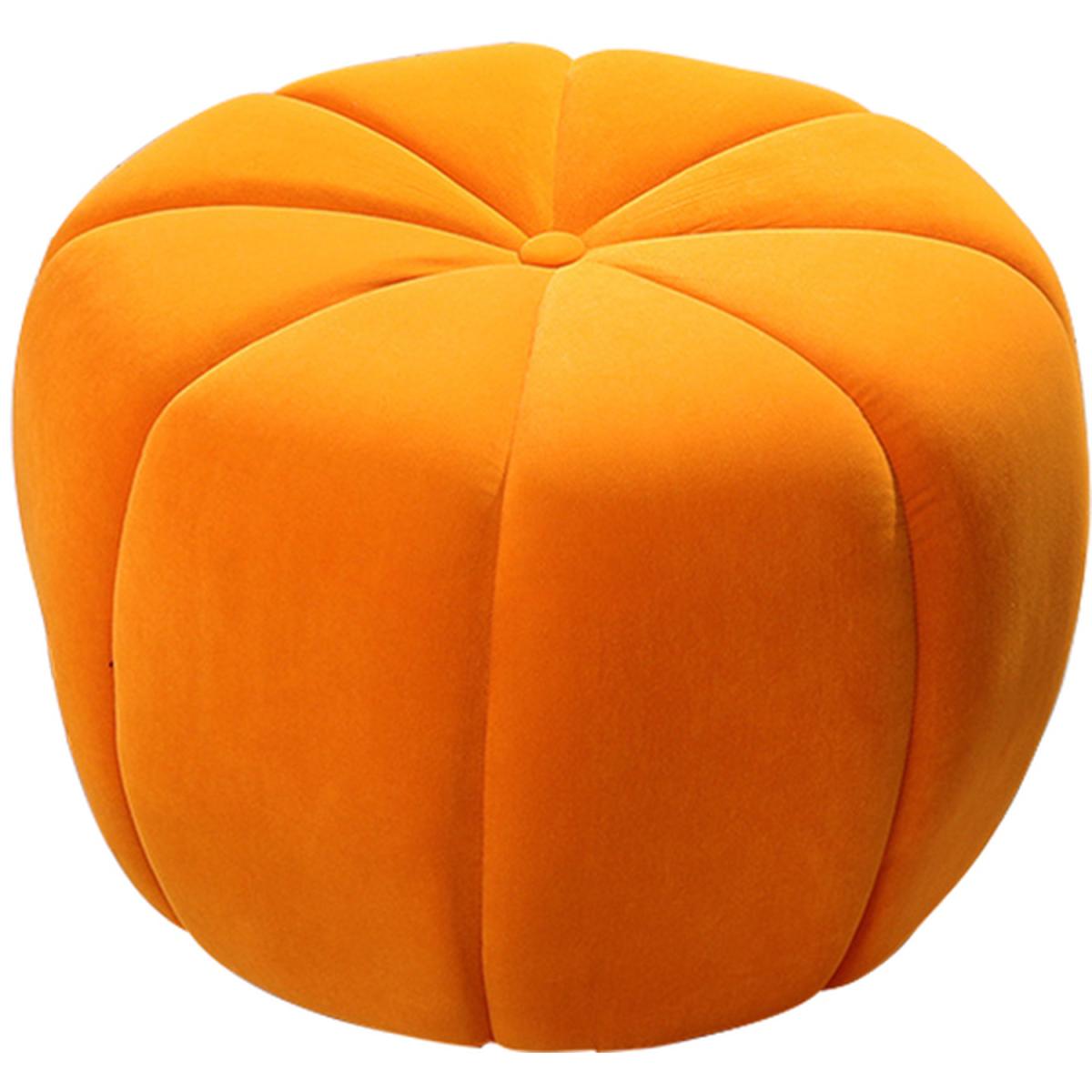 Pumpkin shaped Upholstered Footstool - Pink / 45cm – image 30