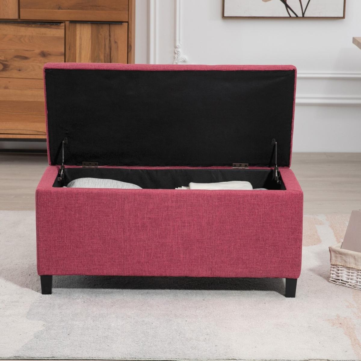 Henbury Fabric Storage Ottoman - Pink – image 3