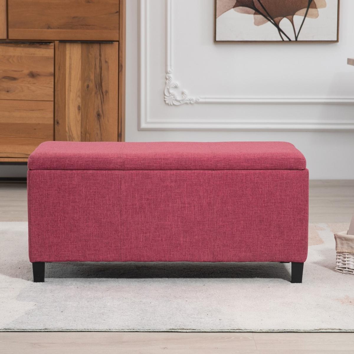 Henbury Fabric Storage Ottoman - Pink – image 1