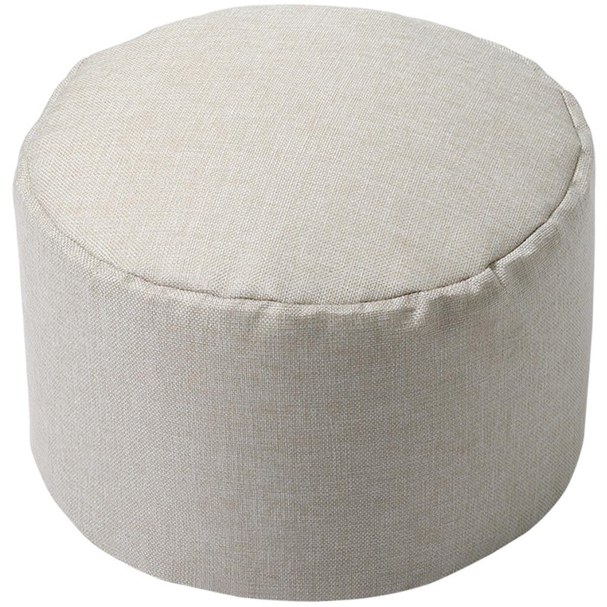 Round Bean Bag Foot Rest Footstool Ottoman Seat Linving Room Bedroom - Grey – image 4