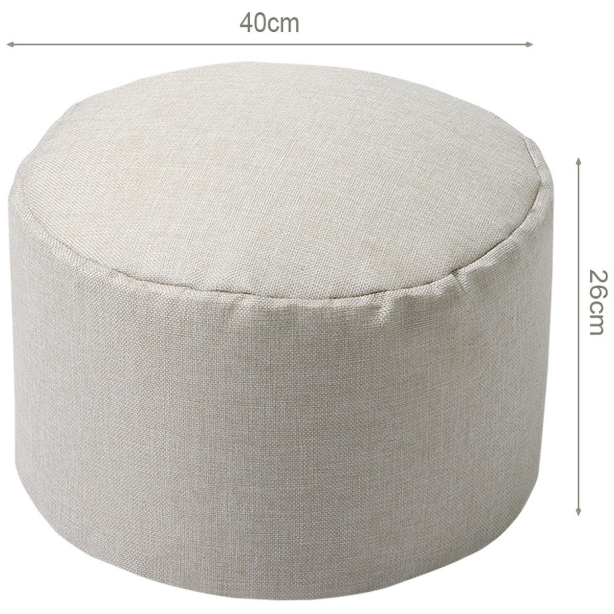 Round Bean Bag Foot Rest Footstool Ottoman Seat Linving Room Bedroom - Grey – image 6