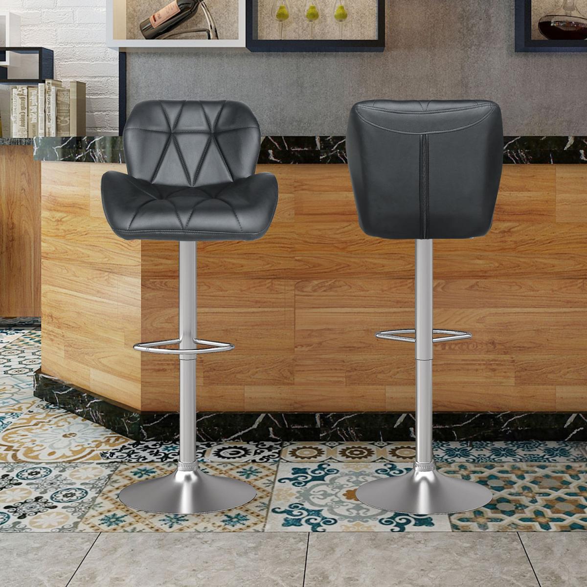 Drafting Stool with Backrest and Foot Rest - Black – image 5